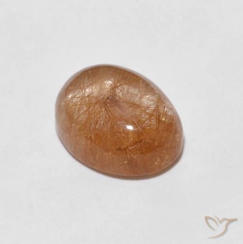 2.06ct Natural Marrón muy claro Cuarzo rutilo, Ovalada, Transparente