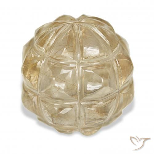 Cuarzo rutilo Oro natural de 19.24 ct, Elegante, Transparente