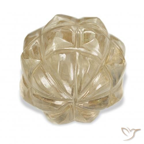 Cuarzo rutilo Oro natural de 19.24 ct, Elegante, Transparente