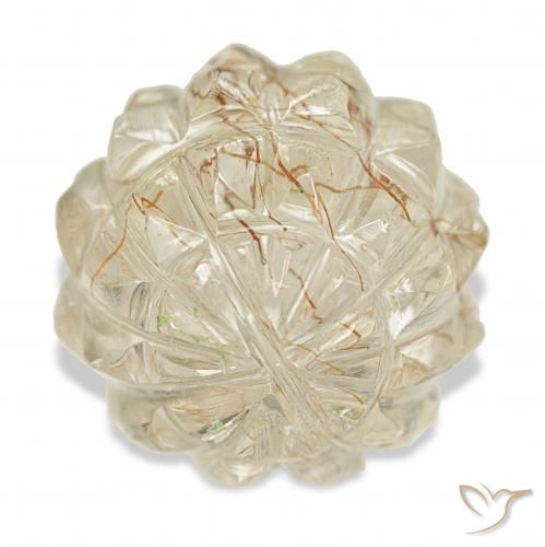 Cuarzo rutilo Dorado claro natural de 26.30 ct, Elegante, Transparente