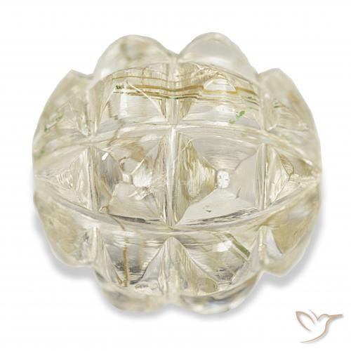 Cuarzo rutilo Dorado claro natural de 15.22 ct, Elegante, Transparente
