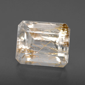 Topacio rutilo Dorado natural de 4.79 ct, Transparente, Transparente / Translúcido