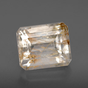 Topacio rutilo Dorado natural de 4.79 ct, Transparente, Transparente / Translúcido