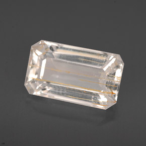 Topacio rutilado amarillo natural de 4,64 ct, transparente, transparente / translúcido