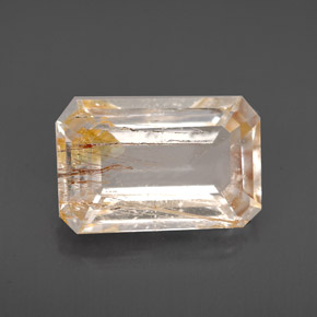 Topacio rutilado amarillo natural de 3,86 ct, transparente, transparente / translúcido
