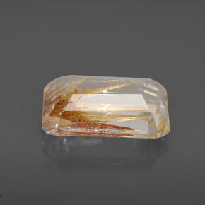 Topacio rutilado amarillo natural de 3,86 ct, transparente, transparente / translúcido