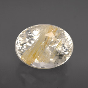Topacio rutilado amarillo natural de 7,05 ct, transparente, transparente / translúcido
