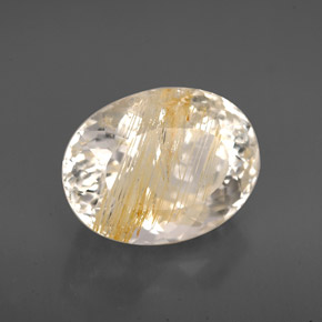 Topacio rutilado amarillo natural de 7,05 ct, transparente, transparente / translúcido