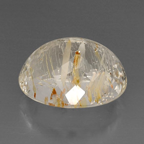 Topacio rutilado amarillo natural de 24,30 ct, transparente, transparente / translúcido