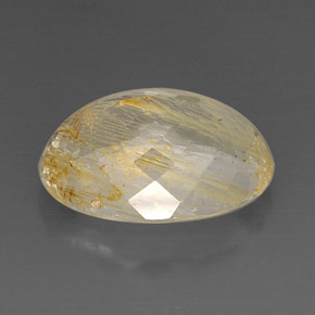 Topacio rutilado amarillo natural de 27,57 ct, transparente, transparente / translúcido