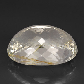 Topacio rutilado amarillo natural de 63,56 ct, transparente, transparente / translúcido