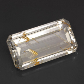 Topacio rutilo Dorado natural de 38.99 ct, Transparente, Transparente / Translúcido