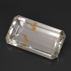 Topacio rutilo Dorado natural de 38.99 ct, Transparente, Transparente / Translúcido
