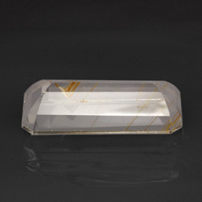 Topacio rutilo Dorado natural de 38.99 ct, Transparente, Transparente / Translúcido