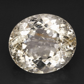 Topacio rutilado amarillo natural de 55,13 ct, transparente, transparente / translúcido