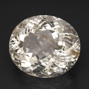Topacio rutilado amarillo natural de 55,13 ct, transparente, transparente / translúcido