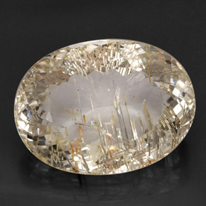 Topacio rutilado amarillo natural de 44,78 ct, transparente, transparente / translúcido