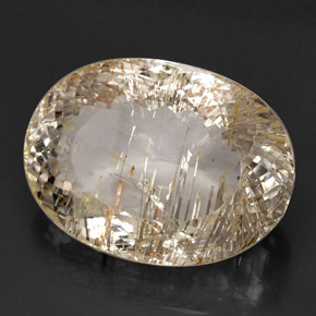 Topacio rutilado amarillo natural de 44,78 ct, transparente, transparente / translúcido