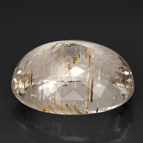 Topacio rutilado amarillo natural de 44,78 ct, transparente, transparente / translúcido