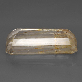 Topacio rutilado amarillo natural de 33,45 ct, transparente, transparente / translúcido
