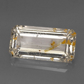 Topacio rutilado amarillo natural de 22,78 ct, transparente, transparente / translúcido