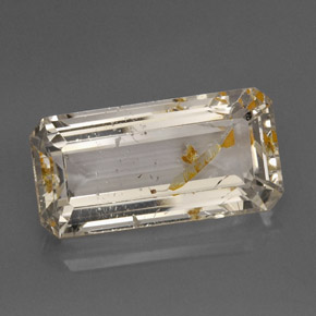 Topacio rutilado amarillo natural de 22,78 ct, transparente, transparente / translúcido