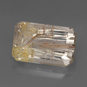Topacio rutilado amarillo natural de 22,46 ct, transparente, transparente / translúcido