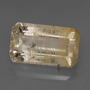 Topacio rutilado amarillo natural de 17,73 ct, transparente, transparente / translúcido