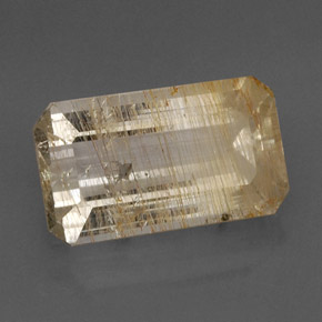 Topacio rutilado amarillo natural de 17,73 ct, transparente, transparente / translúcido