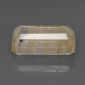 Topacio rutilado amarillo natural de 17,73 ct, transparente, transparente / translúcido