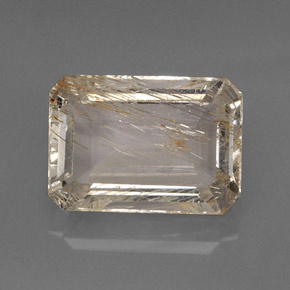 Topacio rutilado amarillo natural de 20,31 ct, transparente, transparente / translúcido