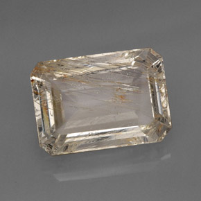 Topacio rutilado amarillo natural de 20,31 ct, transparente, transparente / translúcido