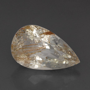 Topacio rutilado amarillo natural de 20,64 ct, transparente, transparente / translúcido