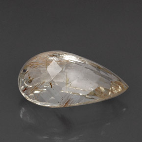 Topacio rutilado amarillo natural de 20,64 ct, transparente, transparente / translúcido