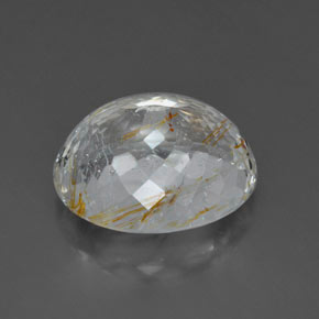 Topacio rutilado amarillo natural de 36,85 ct, transparente, transparente / translúcido