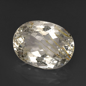 Topacio rutilado amarillo natural de 18,44 ct, transparente, transparente / translúcido