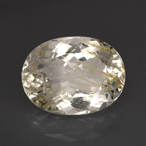 Topacio rutilado amarillo natural de 18,44 ct, transparente, transparente / translúcido