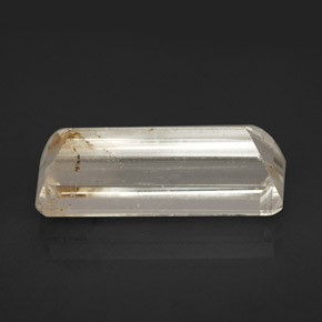 Topacio rutilado amarillo natural de 7,41 ct, corte esmeralda, transparente
