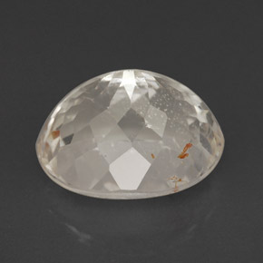 Topacio rutilado amarillo natural de 5,62 ct, corte óvalo, transparente