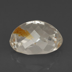 Topacio rutilado amarillo natural de 5,72 ct, corte óvalo, transparente