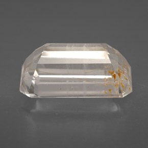 Topacio rutilado amarillo natural de 9,20 ct, corte esmeralda, transparente