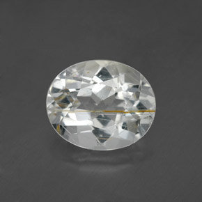 Topacio rutilado amarillo natural de 4,63 ct, corte óvalo, transparente