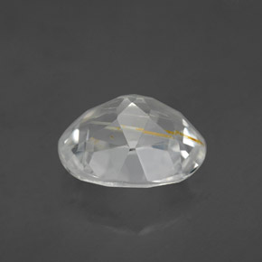 Topacio rutilado amarillo natural de 4,63 ct, corte óvalo, transparente