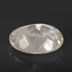 Topacio rutilado oro natural de 11,24 ct, corte óvalo, transparente
