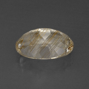 Topacio rutilado amarillo natural de 7,55 ct, corte óvalo, transparente