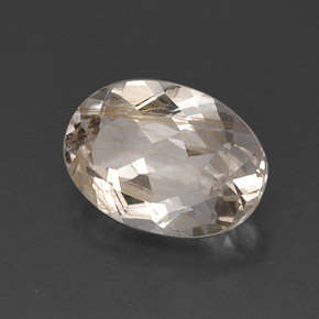 Topacio rutilado amarillo natural de 8,02 ct, corte óvalo, transparente