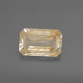 Topacio rutilado amarillo natural de 2,69 ct, transparente, transparente / translúcido