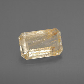 Topacio rutilado amarillo natural de 2,69 ct, transparente, transparente / translúcido