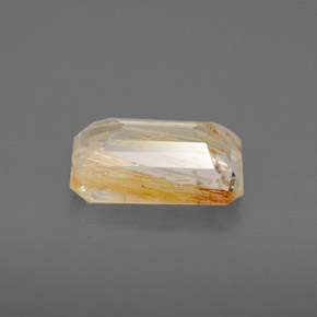 Topacio rutilado amarillo natural de 2,69 ct, transparente, transparente / translúcido