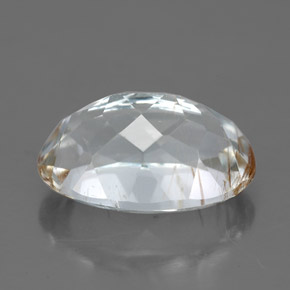 Topacio rutilado amarillo natural de 6,49 ct, corte óvalo, transparente
